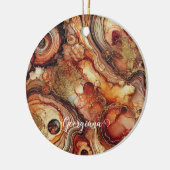 カボチャパーソナライズされたスパイス秋季アルコールインキ セラミックオーナメント (左)