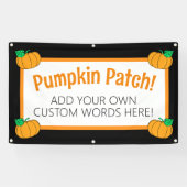カボチャパーソナライズされたパッチ 横断幕 (横)