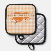 カボチャパーソナライズされたン2 鍋敷き (正面/裏面)