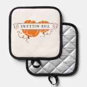 カボチャパーソナライズされたン2 鍋敷き (正面/裏面)