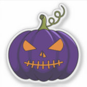 カボチャパーティーステッカー – ハロウィンジャック – o' – ランタン シール (正面)
