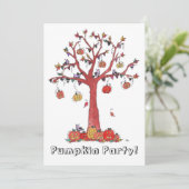 カボチャパーティー、ハローウィンパーティ招待状 招待状 (スタンド正面)