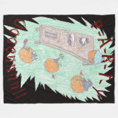 カボチャパーティー! フリースブランケット (正面(横))