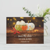 カボチャフェスティバル秋QR写真Save the Date Card セーブザデート (スタンド正面)