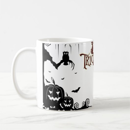 カボチャフクロウハロウィン コーヒーマグカップ (左)