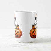 カボチャフランスので魔女の帽子のブルドッグパピー コーヒーマグカップ (中央)