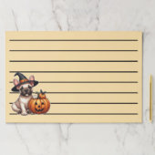 カボチャフランスので魔女の帽子のブルドッグパピー ペーパーパッド (インサイチュ)