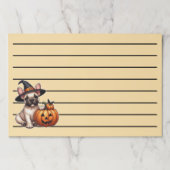 カボチャフランスので魔女の帽子のブルドッグパピー ペーパーパッド (正面)