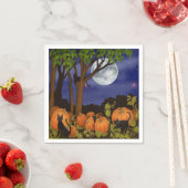 カボチャフレンドリーパッチハロウィン昼寝の黒猫 スタンダードカクテルナプキン (インサイチュ)