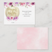 カボチャフローラおむつラッフル赤ちゃんシャワーエンクロージャ エンクロージャーカード (正面/裏面)