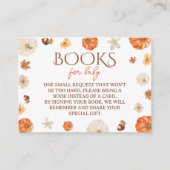 カボチャフローラかわいい赤ちゃんシャワーブックリクエスト エンクロージャーカード (正面)