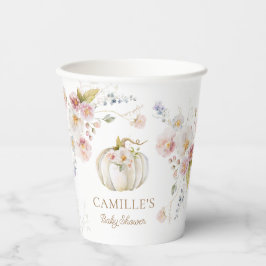 カボチャフローラガールベビーシャワー 紙コップ