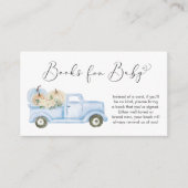 カボチャフローラトラックブック男の赤ちゃんシャワー エンクロージャーカード (正面)