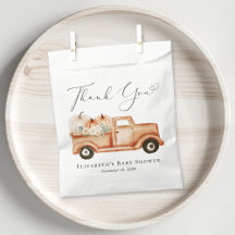 カボチャフローラトラック赤ちゃんシャワーありがとう