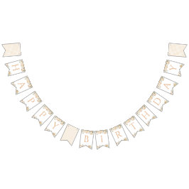 カボチャフローラハッピーバースデーバナー バンティングフラッグ