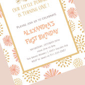 カボチャフローラピンク金ゴールドハロウィーン1日 招待状