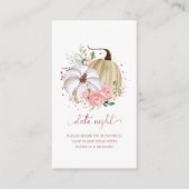 カボチャフローラブライダルシャワーデイトナイトカード エンクロージャーカード (正面)