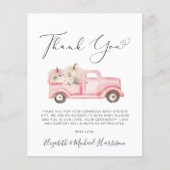 カボチャフローラベビーガールシャワーサンキューカード (正面)
