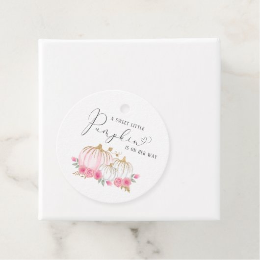 カボチャフローラベビーガールシャワーサンキュー フェイバータグ (インサイチュ)