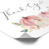 カボチャフローラベビーガールシャワーサンキュー ポスター (角)