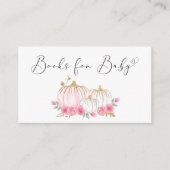 カボチャフローラベビーガールシャワーブックベビー エンクロージャーカード (正面)