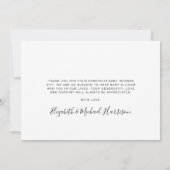 カボチャフローラベビーガールシャワー サンキューカード (裏面)