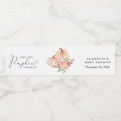 カボチャフローラベビーガールシャワー ペットボトルラベル (シングルラベル)