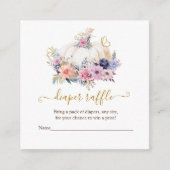 カボチャフローラベビーシャワーおむつラッフルカード エンクロージャーカード (正面)