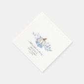 カボチャフローラベビーシャワーダスティブルー スタンダードカクテルナプキン (角)