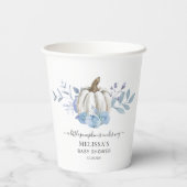 カボチャフローラベビーシャワーダスティブルー 紙コップ (裏面)