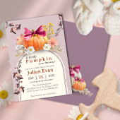 カボチャフローラボウベビーシャワー招待状 案内状