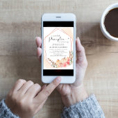 カボチャフローラ水の色ベビーガールシャワー 招待状