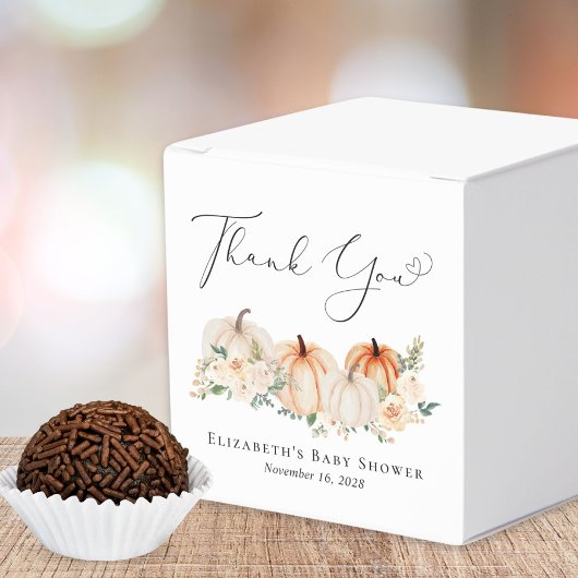 カボチャフローラ水の色ベビーシャワーありがとう フェイバーボックス