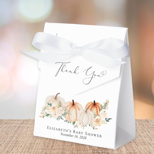 カボチャフローラ水の色ベビーシャワーありがとう フェイバーボックス