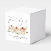 カボチャフローラ水の色ベビーシャワーありがとう フェイバーボックス (正面サイド)