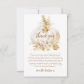 カボチャフローラ秋ニュートラルベビーシャワー サンキューカード (正面)