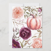 カボチャフローラ秋パープルピーチブライダルシャワー (裏面)