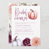 カボチャフローラ秋パープルピーチブライダルシャワー (正面/裏面)