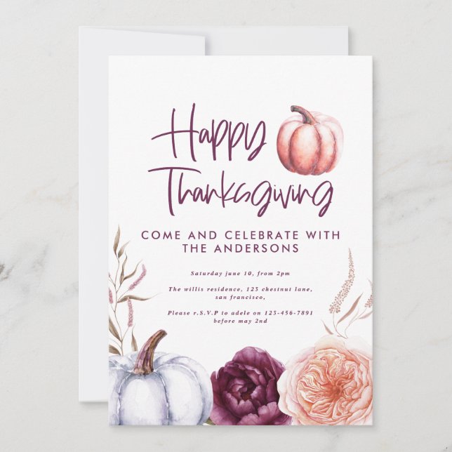 カボチャフローラ秋パープルピーチ感謝祭 (正面)