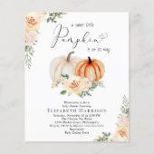 カボチャフローラ秋ベビーシャワー招待状 (正面)