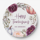 カボチャフローラ秋感謝祭パーティー ペーパープレート (正面)