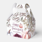 カボチャフローラ秋感謝謝祭パーティーの好意ボックス フェイバーボックス (裏面サイド)