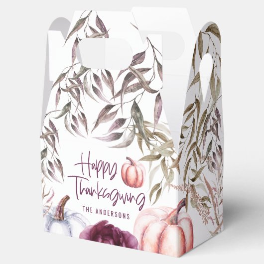 カボチャフローラ秋感謝謝祭パーティーの好意ボックス フェイバーボックス (オープン)