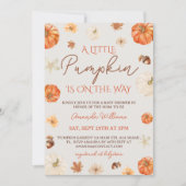 カボチャフローラ秋男女兼用赤ちゃんシャワー 招待状 (正面)