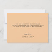 カボチャフローラ素朴、シャワー、誕生日 サンキューカード (裏面)