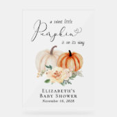 カボチャフローラ赤ちゃんシャワーフロストウェルカム アクリルサイン (正面)