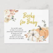 カボチャフローラ赤ちゃんシャワーブックベビー インビテーションポストカード (正面)