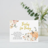 カボチャフローラ赤ちゃんシャワーブックベビー インビテーションポストカード (スタンド正面)