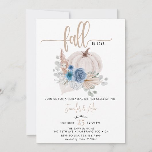 カボチャフローラ | リハーサルディナー 招待状 (正面)