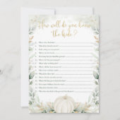 カボチャブライダルシャワーゲームグッズウェル知っている花嫁 (正面)